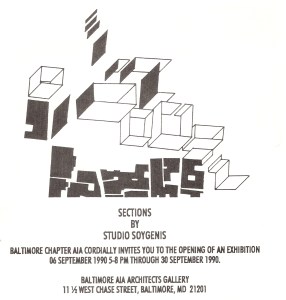 Sections - exhibition , AIA Baltimore 1990