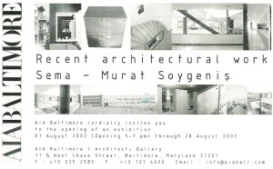 Baltimore AIA Exhibition Invitation 2002